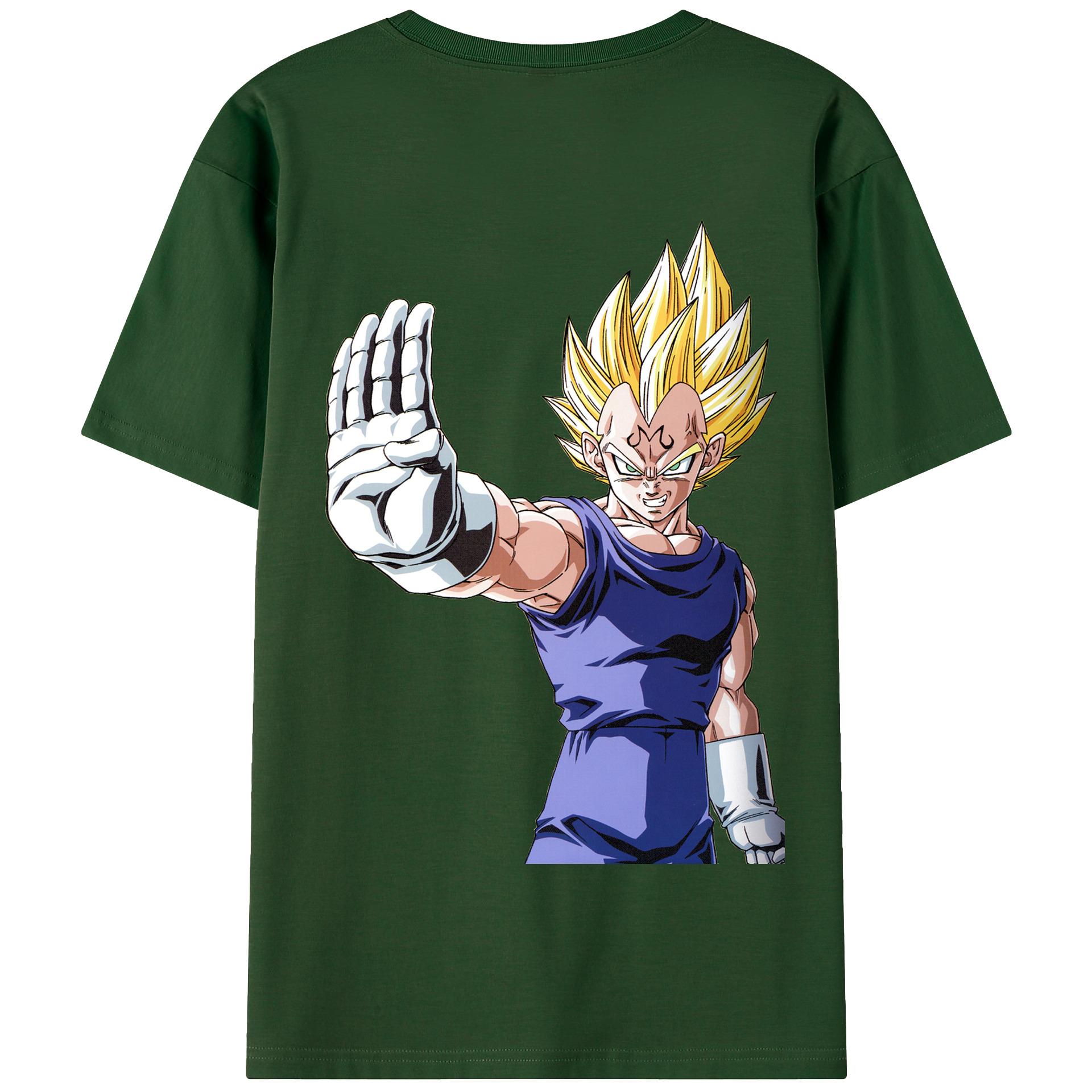 （画像用） ドラゴンボール ベジータ四世（Bejīta Yonsei）DRAGON BALL Vegeta IV 綿100％半袖Tシャツ（背面プリント）